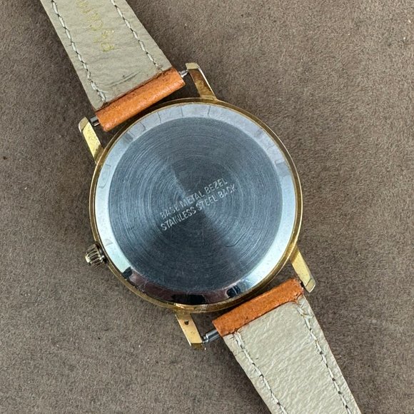 Michele Quartz Moon Phase Watch Gold face Roman Numerals - Picture 7 of 9